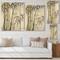 Designart - Vintage Monochrome Bamboo V - Lake House Print on Natural Pine Wood